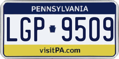 PA license plate LGP9509