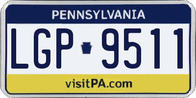 PA license plate LGP9511