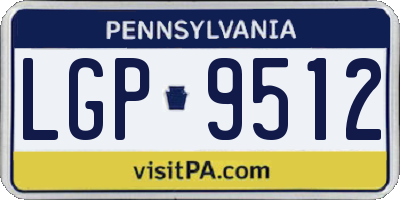 PA license plate LGP9512