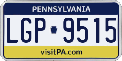 PA license plate LGP9515