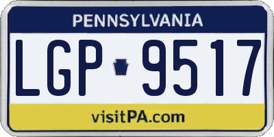 PA license plate LGP9517