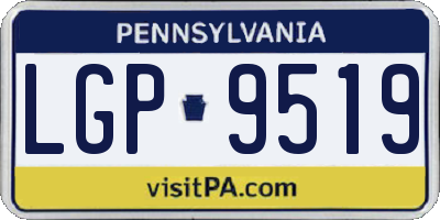 PA license plate LGP9519