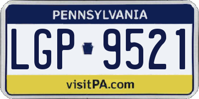 PA license plate LGP9521