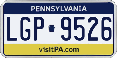 PA license plate LGP9526