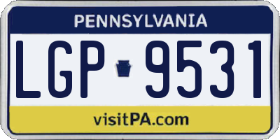PA license plate LGP9531