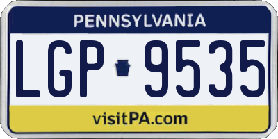 PA license plate LGP9535