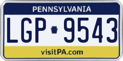 PA license plate LGP9543