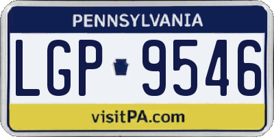 PA license plate LGP9546