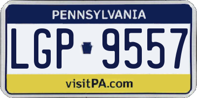 PA license plate LGP9557