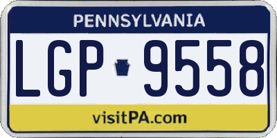 PA license plate LGP9558