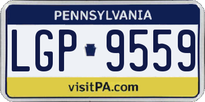 PA license plate LGP9559
