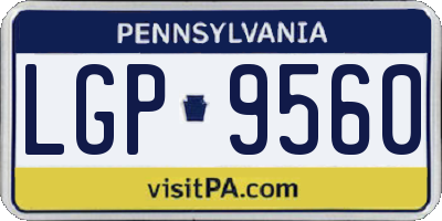 PA license plate LGP9560