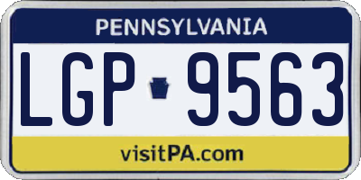 PA license plate LGP9563