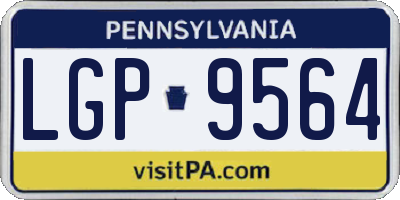 PA license plate LGP9564