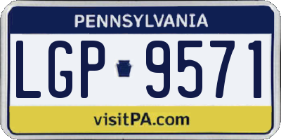 PA license plate LGP9571