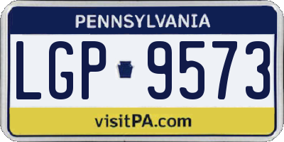 PA license plate LGP9573