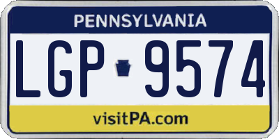 PA license plate LGP9574