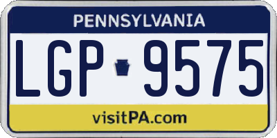 PA license plate LGP9575