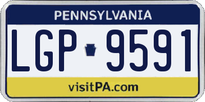 PA license plate LGP9591