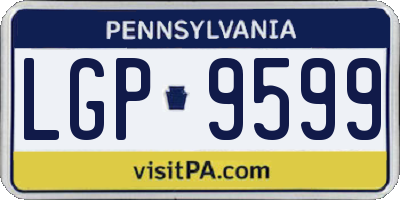 PA license plate LGP9599