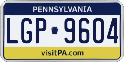 PA license plate LGP9604
