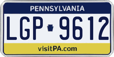 PA license plate LGP9612