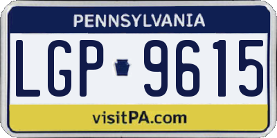 PA license plate LGP9615