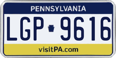 PA license plate LGP9616
