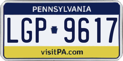 PA license plate LGP9617