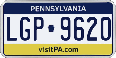 PA license plate LGP9620