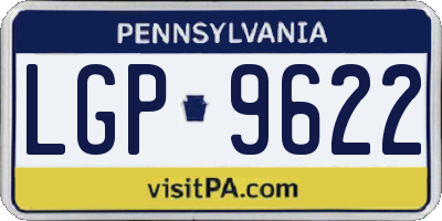 PA license plate LGP9622