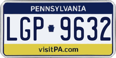 PA license plate LGP9632