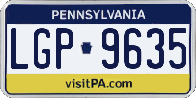 PA license plate LGP9635
