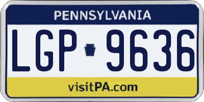 PA license plate LGP9636