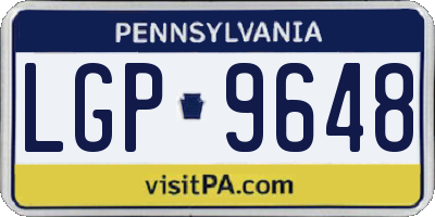 PA license plate LGP9648