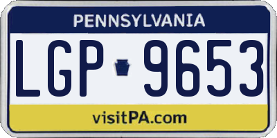PA license plate LGP9653