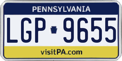 PA license plate LGP9655