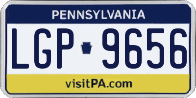 PA license plate LGP9656