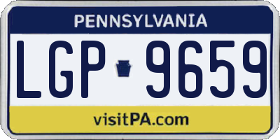 PA license plate LGP9659