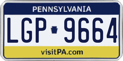 PA license plate LGP9664