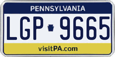 PA license plate LGP9665