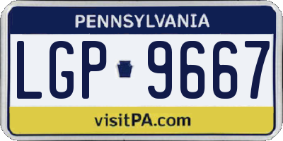 PA license plate LGP9667