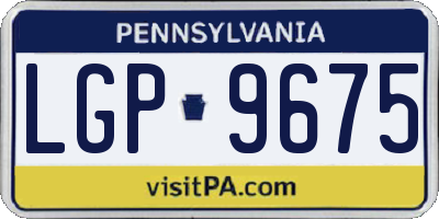 PA license plate LGP9675