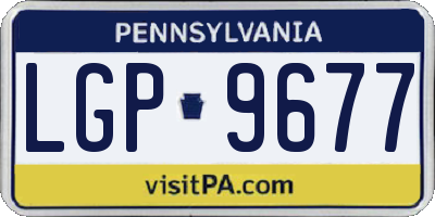 PA license plate LGP9677