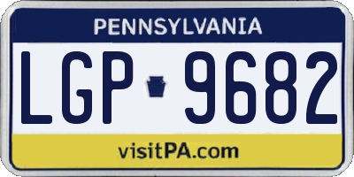 PA license plate LGP9682