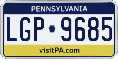 PA license plate LGP9685