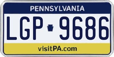PA license plate LGP9686