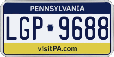 PA license plate LGP9688