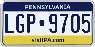 PA license plate LGP9705