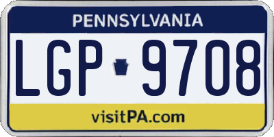 PA license plate LGP9708